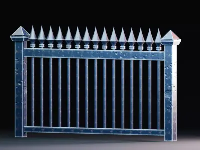 Stylized Halloween Props - Haunted Fence Low-poly 3D model