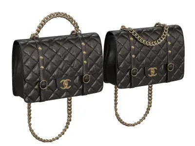 Vintage Flap Bag Aged Calfskin 3D Model Pack