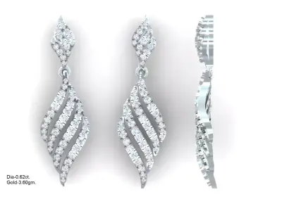 3d print diamond earrings 3D print model