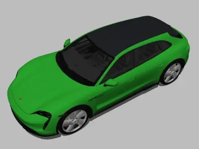 Porsche Taycan Turbo S Cross Turismo 2022 3D model