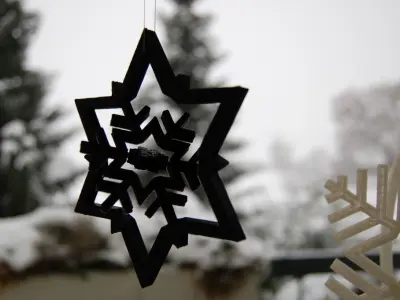 Gyroscopic Snowflake Free 3D print model
