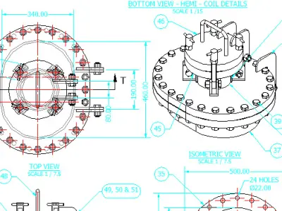 Pressure Vessel 5000L Drawing 3D model