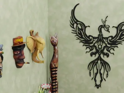 Interior scene pack Low-poly 3D model