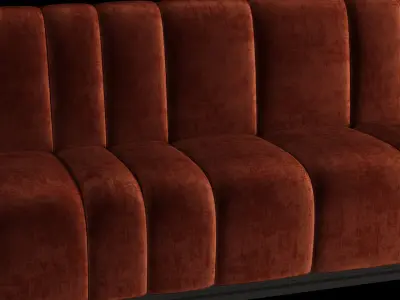 Straight Restaurant Cafe Sofa Tableware part3 - 12 colors  3D model