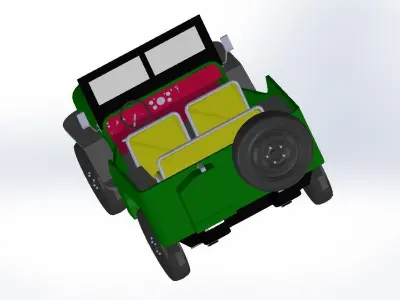 WILLY JEEP Low-poly 3D model