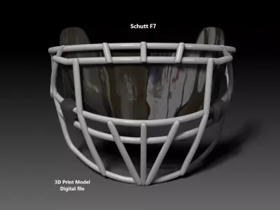 Oakley Visor and Facemask II for NFL Schutt F7 Helmet 3D print model