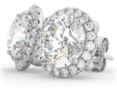 Women Diamond Earrings 3D print model 77