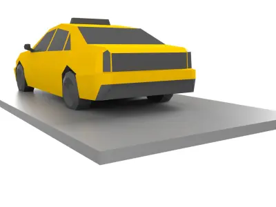 Taxi Car LowPoly Low-poly 3D model