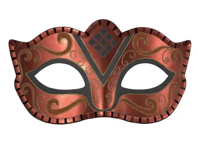 Carnival mask decorated with design 3D model