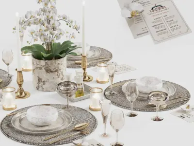 tableware set06 3D model