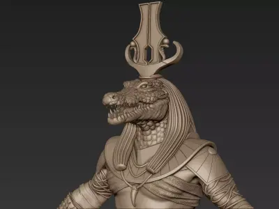 Sobek egyptian warrior 3D model