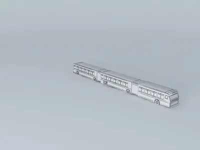 3-articulated Google Bus Free 3D model