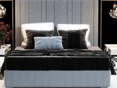 Neoclassic Bed  3D model