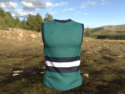 Male TankTop Low-poly 3D model