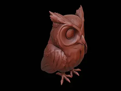 Owl Animal Sculpture 3D print model purchase