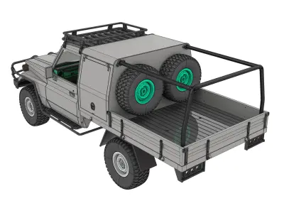 TOYOTA LAND CRUISER LC 75 OFF ROAD RC BODY FOR 1 TO 10 SCALE 3D print model