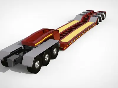  Loader Platform Trailer 3D model