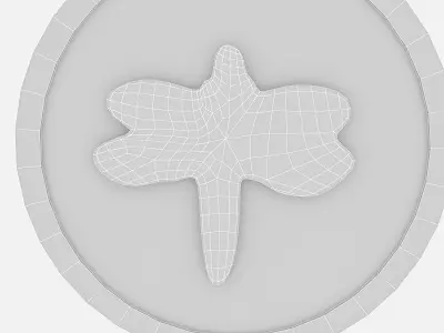 butterfly table 03 Low-poly 3D model