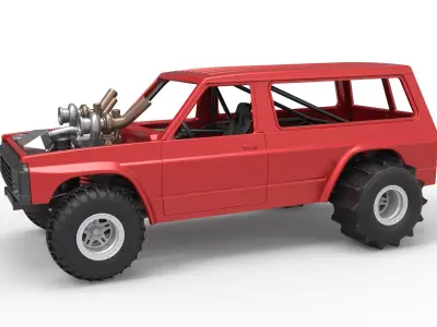 Uphill Sand Racing Dragster Version 3 Scale 1 to 25 3D print model