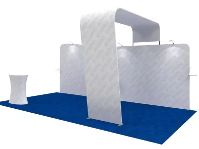 Exhibition booth 10x20ft 3DM014 3D model