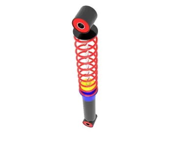 shock absorber with spring 3D model