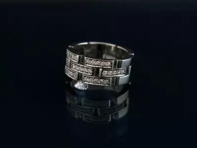 couple wedding rings 3D print model