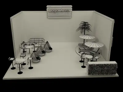 Booth Exhibition Stand a165 3D model