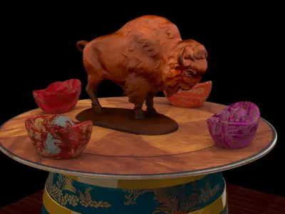 Yellowstone Bison 3D model figure 3D model