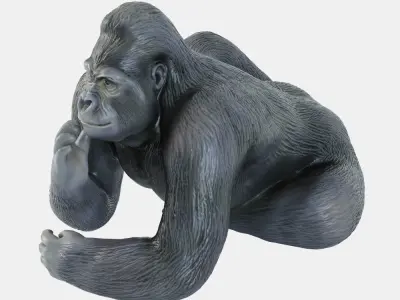 Figurine Gorilla 3 3D model