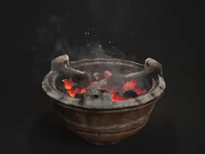 Traditional moroccan oven - Majmar 3D model