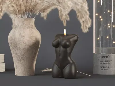 decorative Set 02  Low-poly 3D model