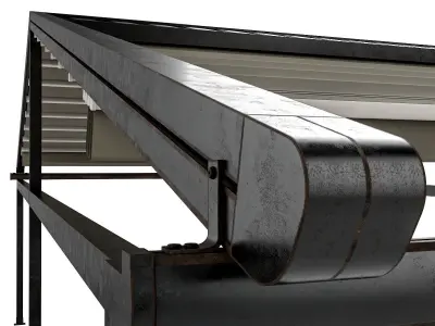 Motorized Pergola 5a dark iron 3D model