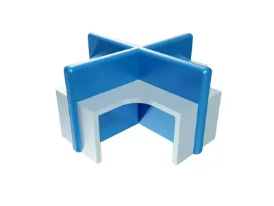 Spectacular Modular Workstation Low-poly 3D model