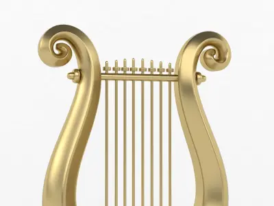 Golden Lyre 3D model
