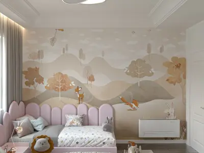 girls bedroom 3D model