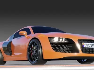 2008 Audi R8 V10 3D model