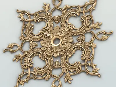Square rosette 019 3D model