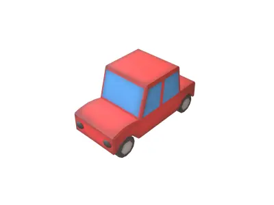 Cartoon Car v1 002 Low-poly 3D model