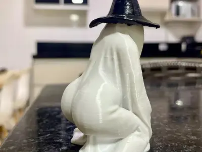Screaming Twerking witch Ghost  Funny  Halloween 3D print model