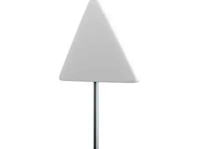 3D snow road sign icon  3D model