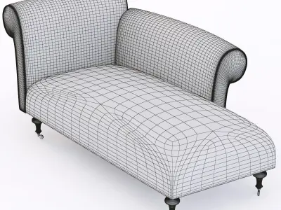 casablanca leather sofa 3D model