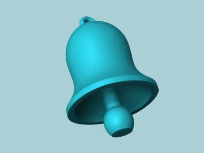 Movable Christmas Bell Keychain - Print in Place - Hidden 3D print model