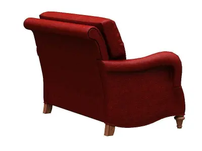 Classical sofa double seat Low-poly 3D model