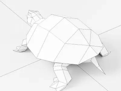 Turtle toon 3d model  Low-poly 3D model