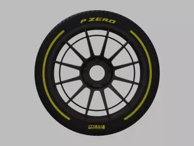 Miniature Enkei NT03RR Rim and Tire - 3D Print - No Textures 3D print model