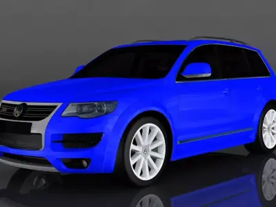 Volkswagen Touareg Low-poly 3D model