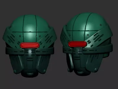 helmet high poly sculpt 3d printable  3D model 63
