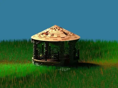 cottage or house arbor Free 3D model