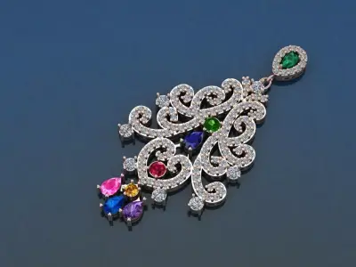 Pendant-Necklace Jewelry model -Symphony of Love  3D print model