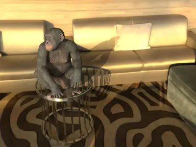 Ape monkey 3d model 3D model